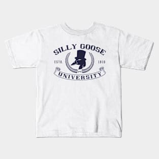 Silly Goose University Funny School Student Meme Kids T-Shirt